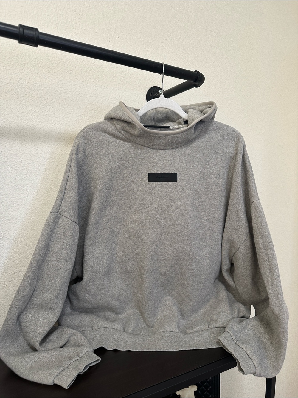 Essentials Fear of God Oversized Grey Hooded Sweatshirt